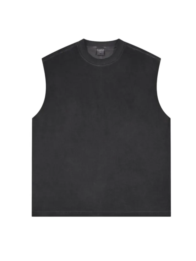 JYG Garment custom Sleeveless Boxy Tee - front view