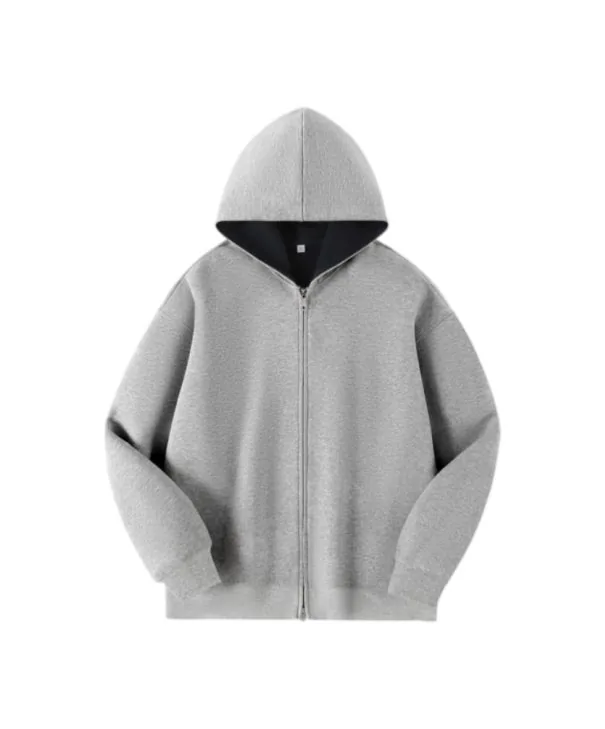 JYG Garment custom Minimalist Full-Zip Hoodie - front view
