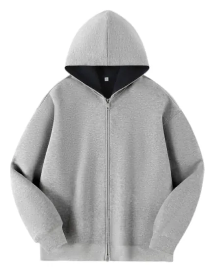 Minimalist Full-Zip Hoodie, front view